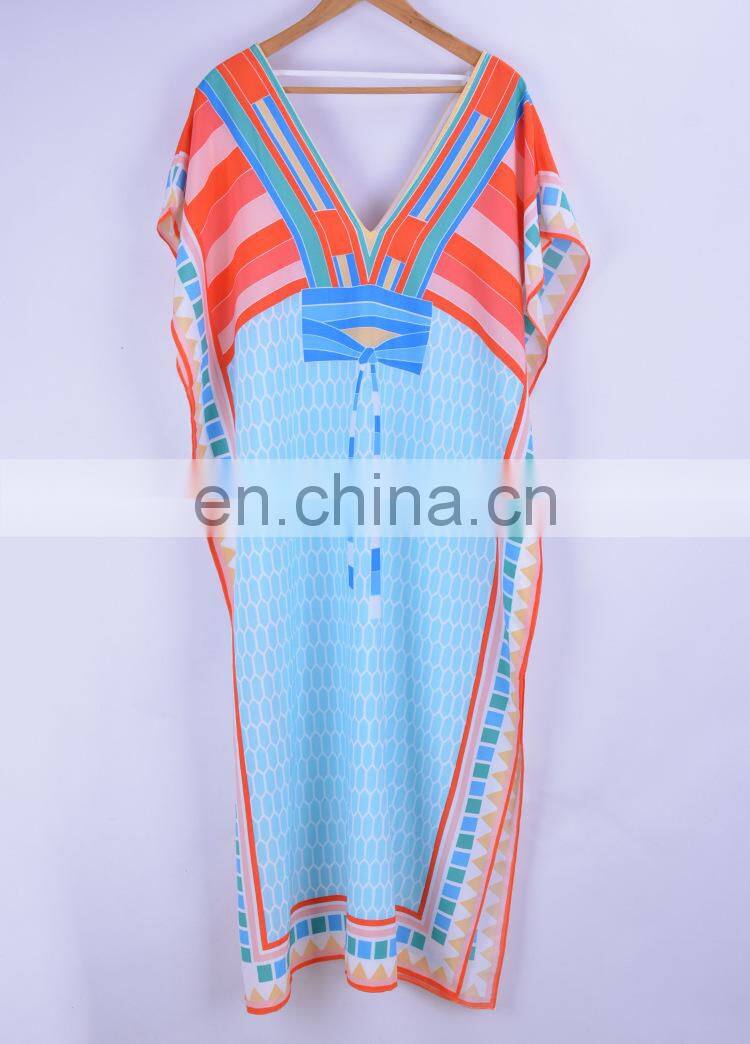 2019 Chiffon Beach Cover up Bathing suit for Women Pareo Beach Swim Cover up Saida De Praia Robe Plage Kaftan Beach Dress