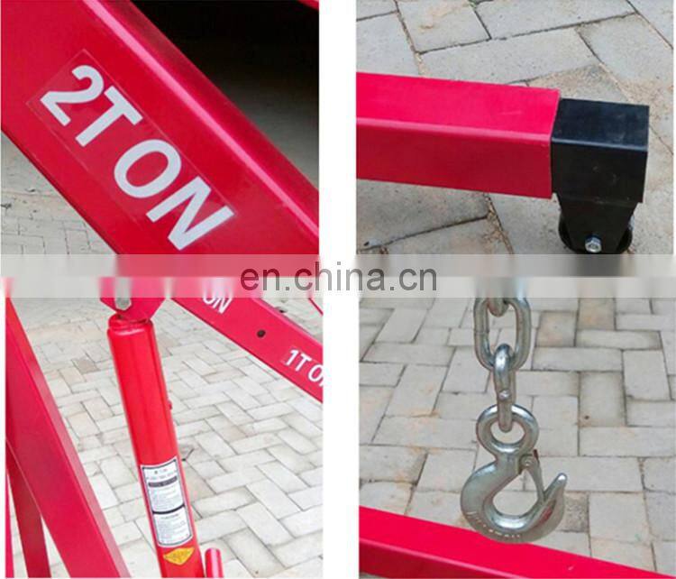 Ce Certificate Foldable Hydraulic Engine Crane 2 Ton Shop Crane