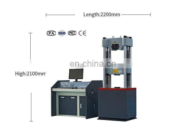WAW-1000D 1000KN Tensile Testing Machine Deformed metal steel rebar Tensile