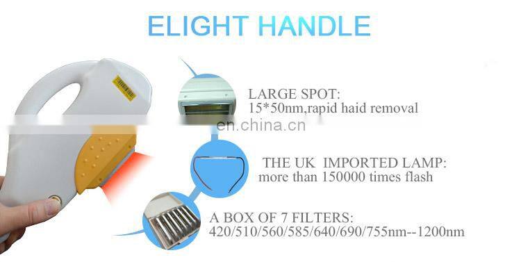 Multifunction Elight acne removal wrinkle reduce skin rejuvenation & 808 diodel laser hair removal