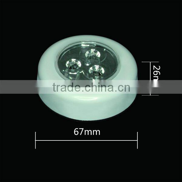 camping use push on/off light led push light