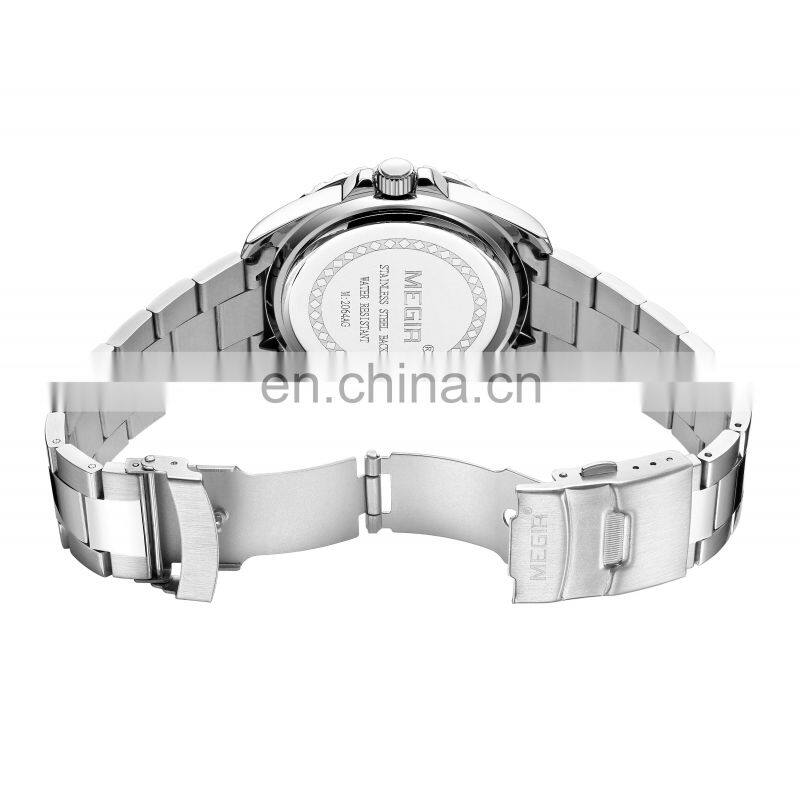 MEGIR 2064AG Men Quartz Watch Fashion Luxury brand Business Waterproof Mens Watches in Wristwatches