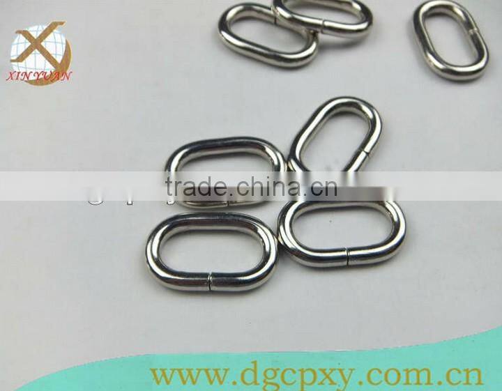 DIY accessories silver oval D ring belt buckles for bags