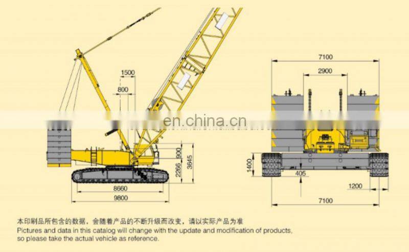 China good quality 300 ton lattice boom large crawler crane XGC300 price