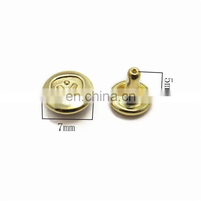 Wholesale 7mm Gold Brass Metal Rivet For Leather Bag