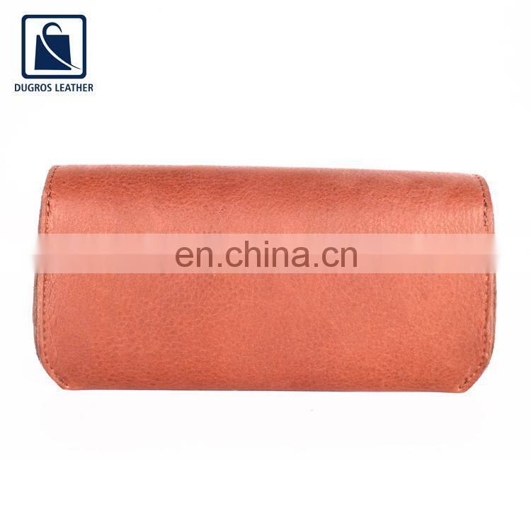Microfiber Lining Material Anthracite Fitting Stylish Fashion Designer Unisex Genuine Leather Sunglasses Case Supplier