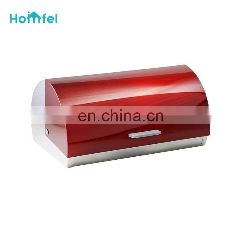 Modern Style Metal Bread Bin For Easy Kitchen Counter Storage Bread Box