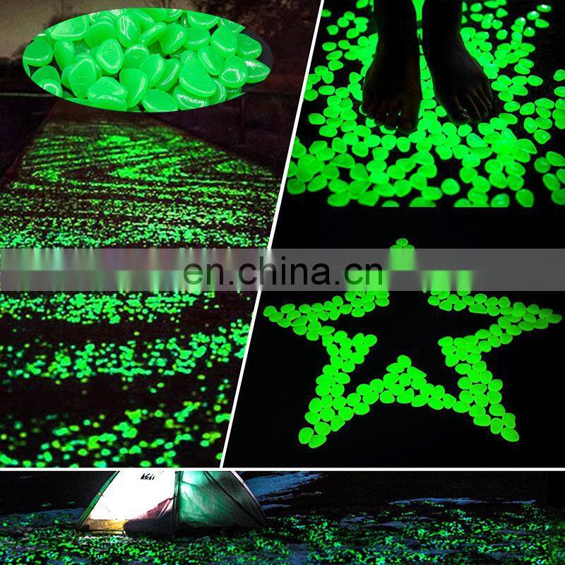 300pcs/Pack Luminous Stone Walkway Rock Garden Patio Lawn Garden Yard Stone Decoration Garden Craft Luminous Cobblestone Decor