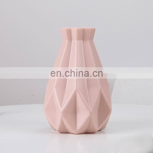 Plastic Flower Vase Decoration Home White Imitation Ceramic Flower Pot Nordic Decoration Vases for Flowers