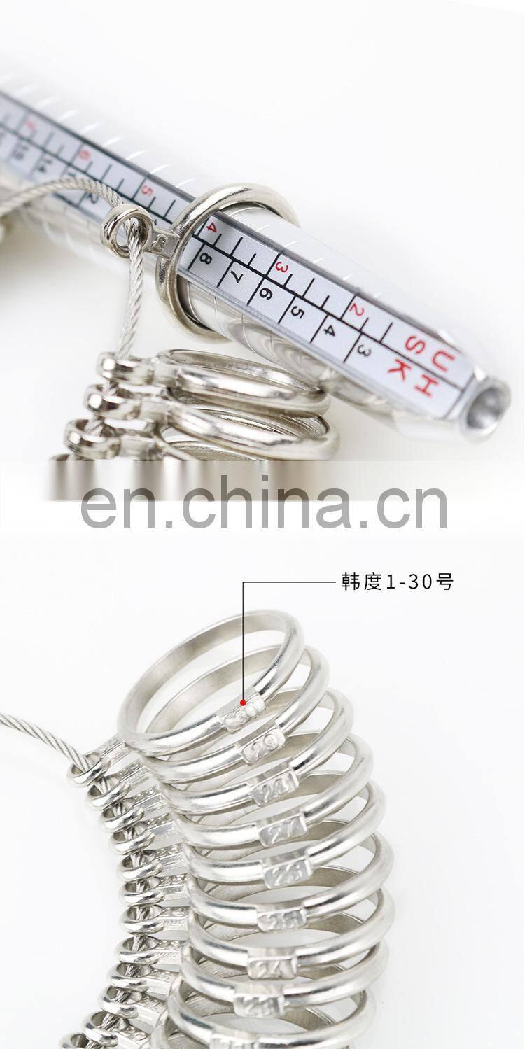 EU/JP/KR/UK/US Useful Standard Jewelry Measuring Tool Rings Size Metal Finger Ring Sizer Measure Gauge
