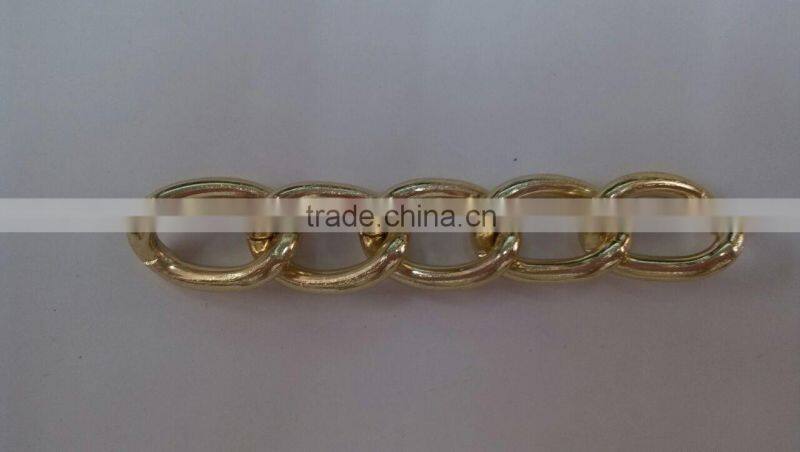 Chunky Double Twisted Light Gold Colour Aluminium Curb Link Chain