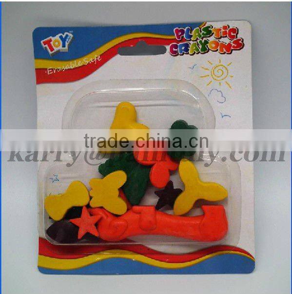 6 color Ring Crayons plastic crayons