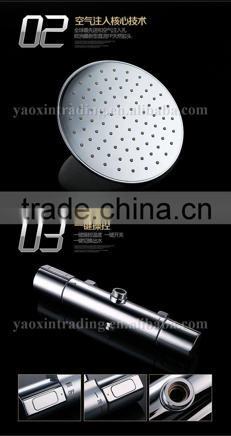 Top Shower, Hand Shower Thermostatic Bathroom Shower Faucet Set