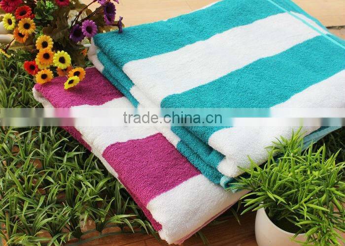 Velour cabana stripe beach towel