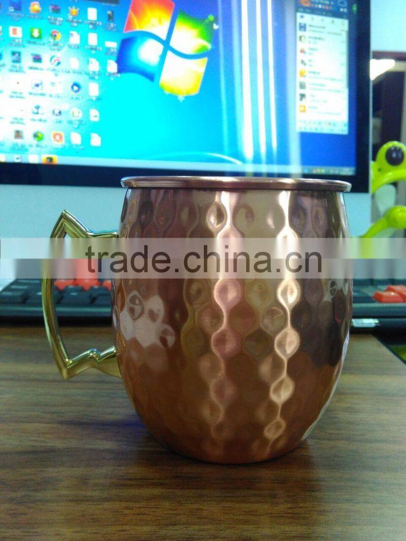 18oz hammered pure copper mug, Moscow mule.