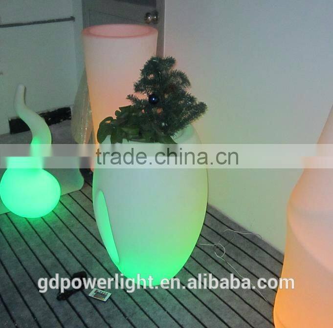 New PE plastic Flowerpot with LED light YXF-4667