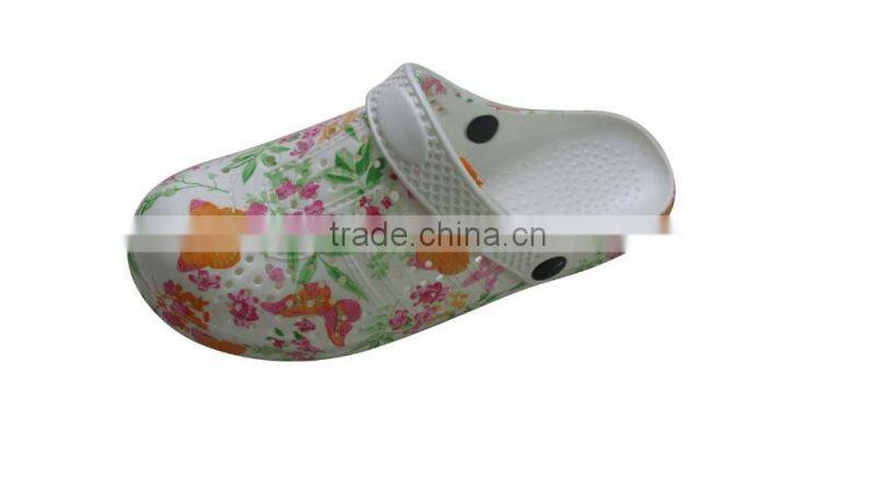 Women eva printing shoes,printing garden clogs, women eva clogs