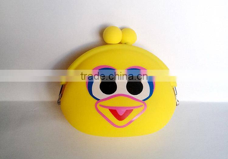 2015 Custom Silicone rubber colorful metal coin wallet/change wallets