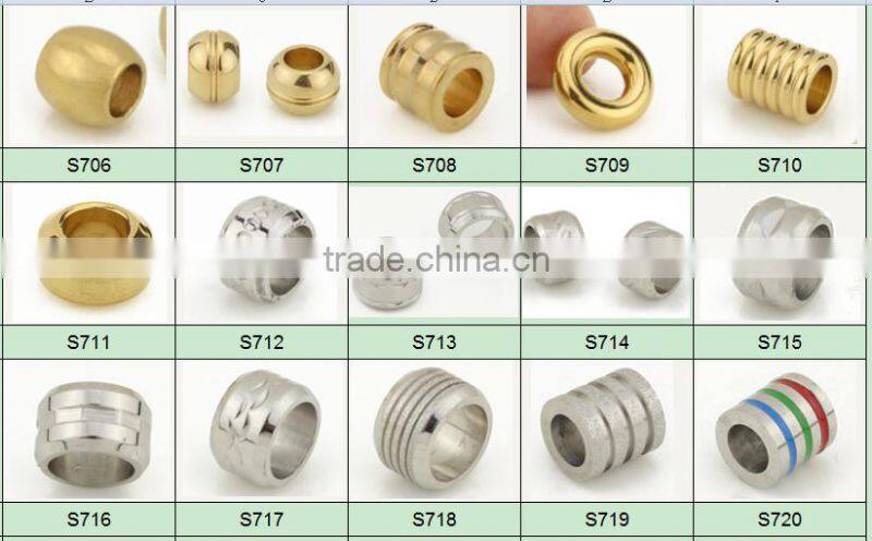 S804 Fit 5mm stainless steel end caps for jewelry or tassels,drawstring stopper