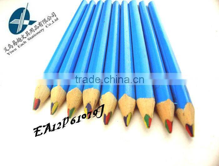 BSCI factory supplier triangle rainbow color lead/multi color pencil