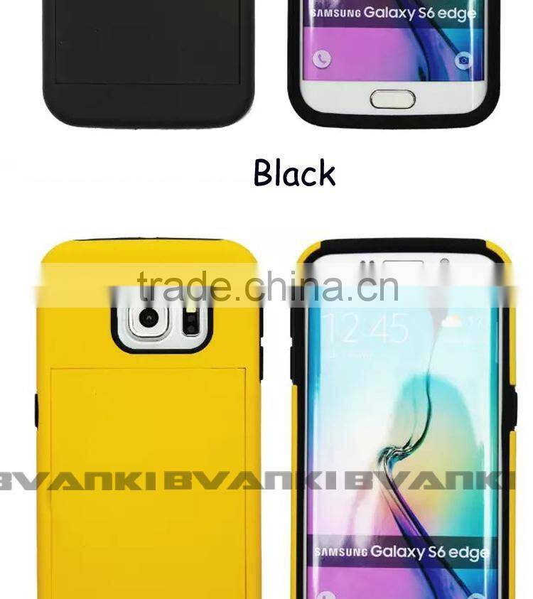 multifunction Card Holder Stand Phone Case for samsung galaxy s6 edge case 2015 High Quality smart flip cover case for Samsung