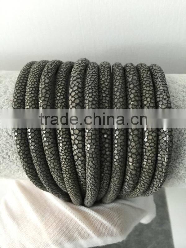 Genuine Purple Green Orange Blue Black Stingray Leather Bracelet Stingray Jewelry Cord for Gift