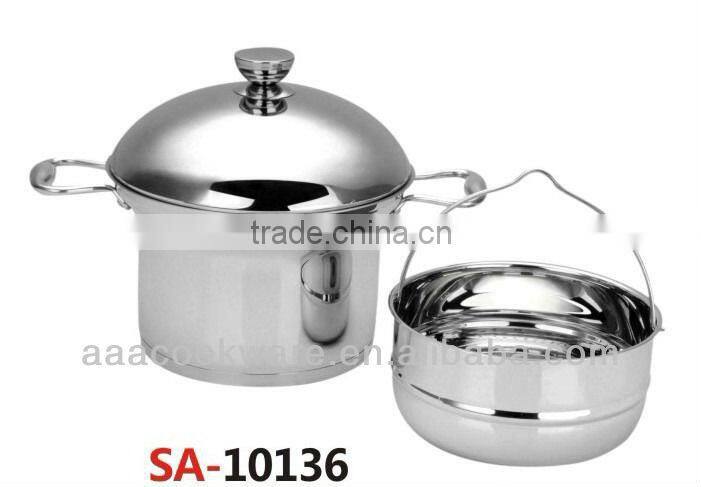Geman Technologic Stainless Steel Pan with Steamer set