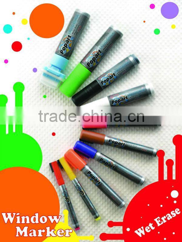 3mm wet-wipe silver window marker