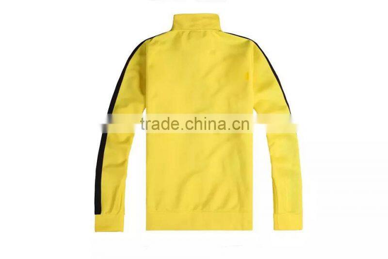 OEM NO MOQ Custom Yellow Sports Jacket Varsity Jackets For Men embroidered bomber jacket