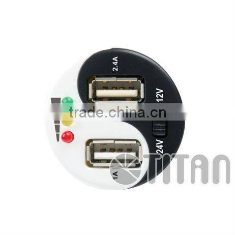 Hot sale multi function 2 in 1 USB car charger and tablet charger