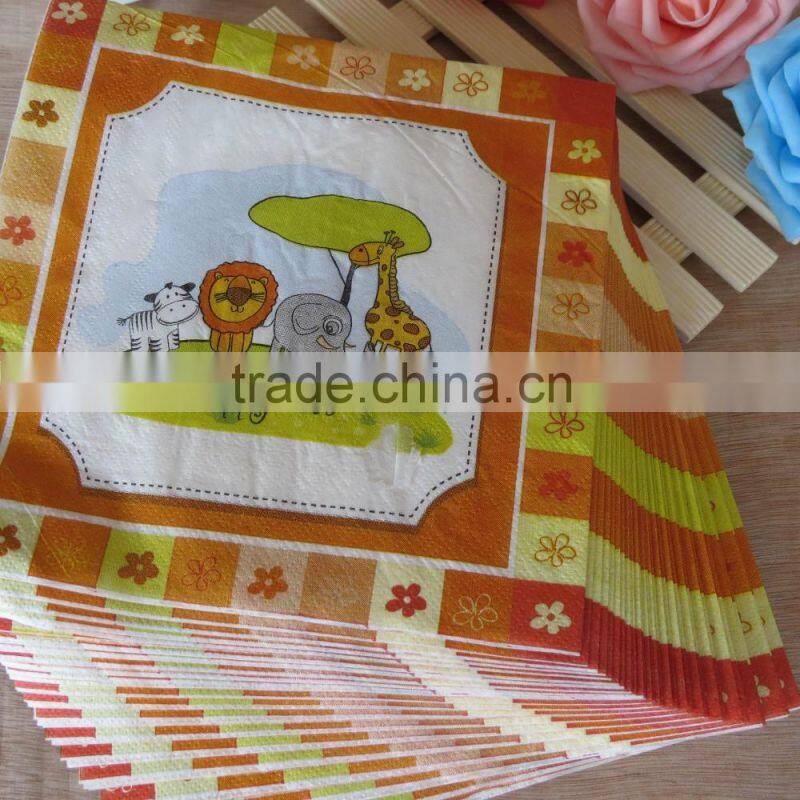 Cheap Logo Printed Customized Paper Table Napkin