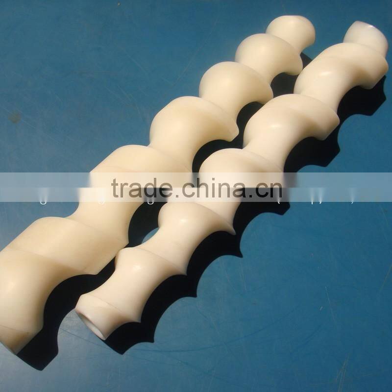 factory price CNC machining colored plastic Nylon66 conveyer screw rod