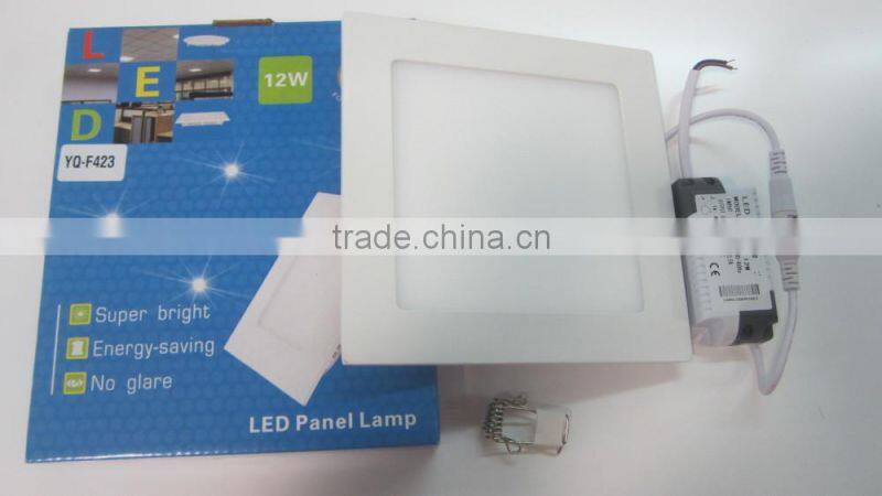 12W and round Recessed LED panel light