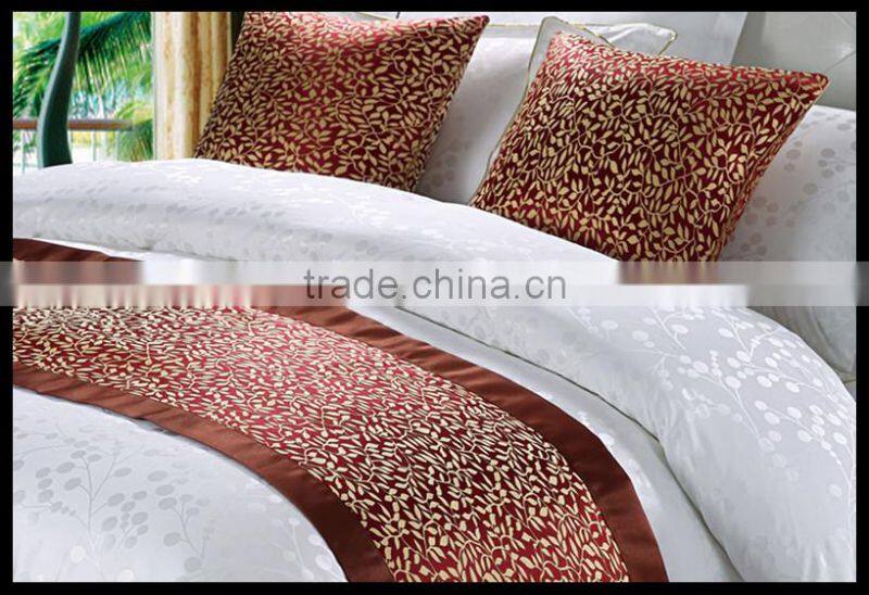 special design jacquard fabric bed throw and bed scarf
