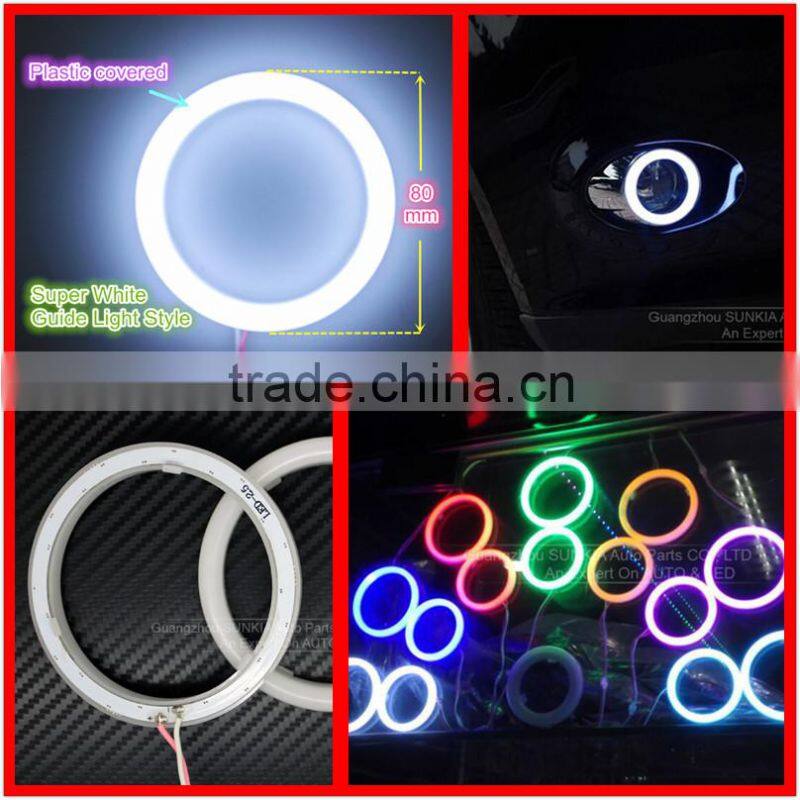 Auto Guide led Light Ring 5630 smd 80mm Angel Eyes Ring 12v DC led angel eyes for Headlight with 2 drivers