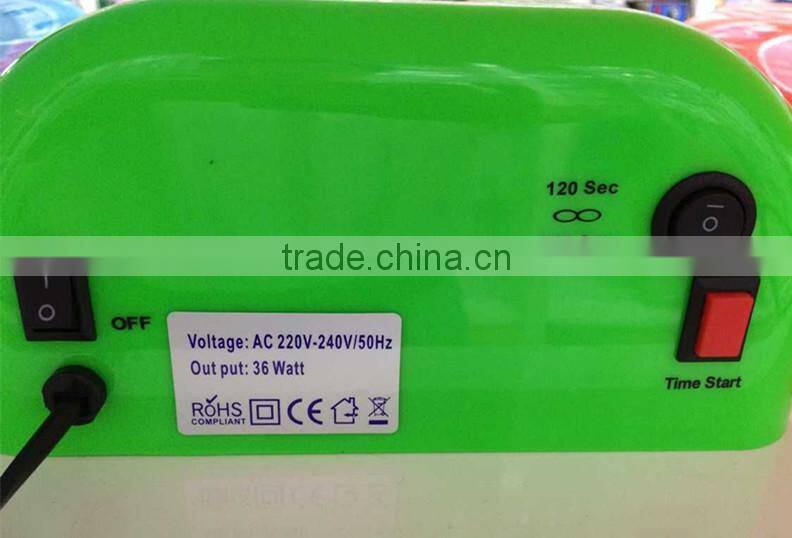 2015 New NEON COLOR 36W UV lamp NAIL CURING MACHINE for nail art