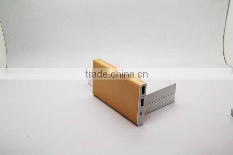 Manufactory power bank W008 aluminium alloy High quality polymer 5000mah power bank portable external battery charger for samsu