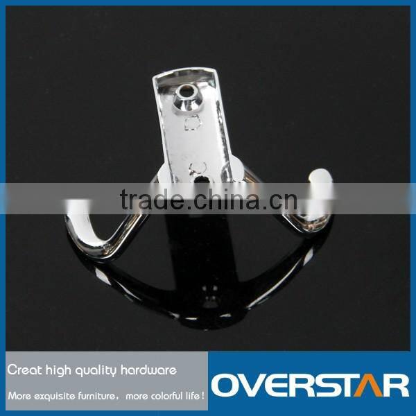 Best Selling Top Quality Wall Hanger,Double Hole Chrome Coat Hook,Guarda-roupas Zinc Alloy Cloth Hooks