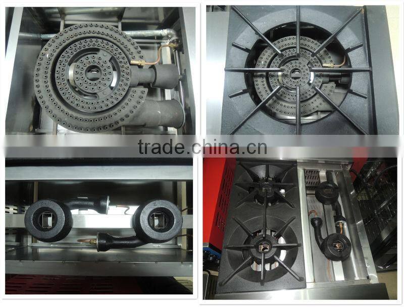 Idustrial gas range with 4 burner and gas oven