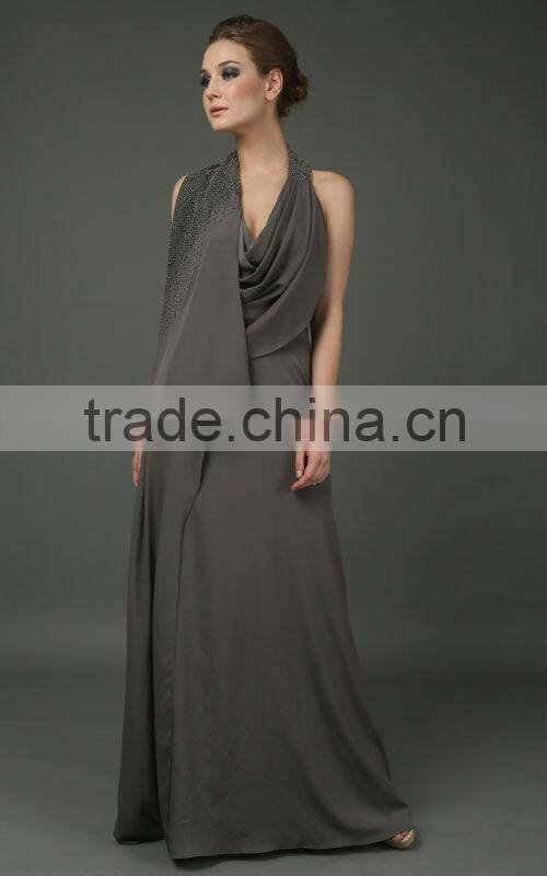 silver grey wedding dresses long bare back evening dresses neck ruffle prom dress black
