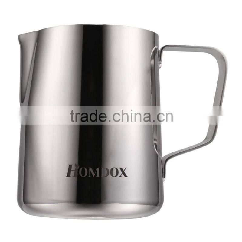 Homdox 1PC 0.9L Stainless Steel Polish Finish Coffee Frothing Pitcher Milk Handle Cup AM003618