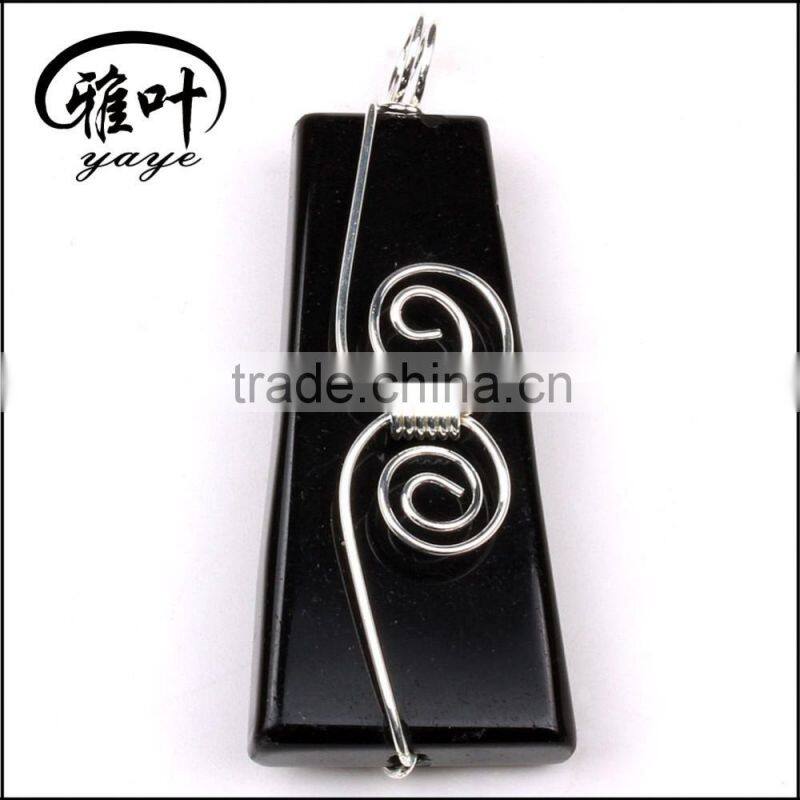 Wholesale Gemstones Fashion Pendants Crystal Trapezoid Necklace&Pendants