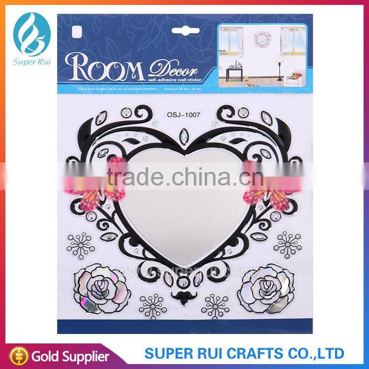 Fun and great design self-adhesive mirror decorative wall sticker