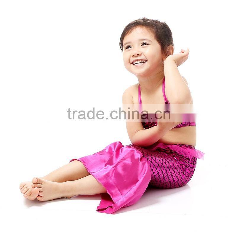 2016New Fashion Mermaid Bikini Wholesale Baby Girls Vintage Swimming Outfit Set