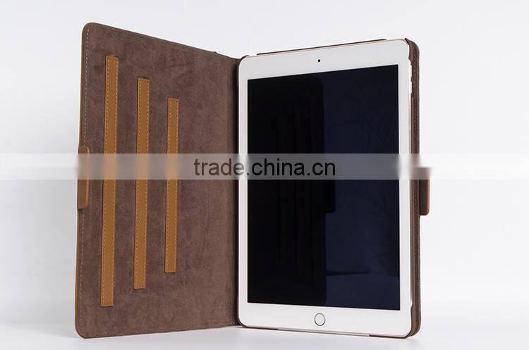 Hot smart leather shockproof pouch case for ipad tablet