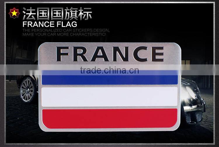 France FR Power Flag Side Rear Emblem Badge Motor Sport Decals Sticker Car