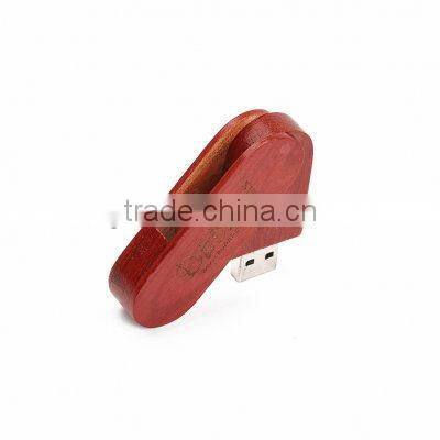 Wooden Swivel Giveaway USB Flash Drive with Free Logo