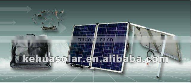 120W Mono/Poly crystalline portable folding solar panel kit for car