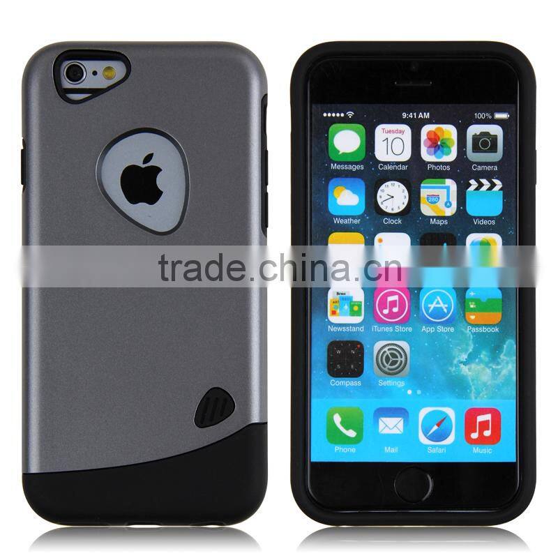 Wholesale 2 in 1 hybrid PC and TPU combo case for iPhone 6 plus 5.5 inch