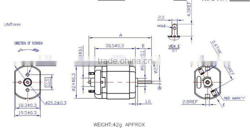 Hair Trimmer motors FK-280SAV, Hair Curler motors, Gear Box motors